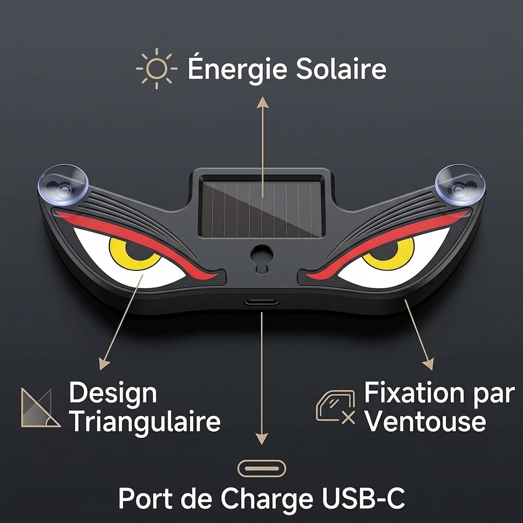 Éclairage LED Déco Solaire Sans Fil Pour Voiture
