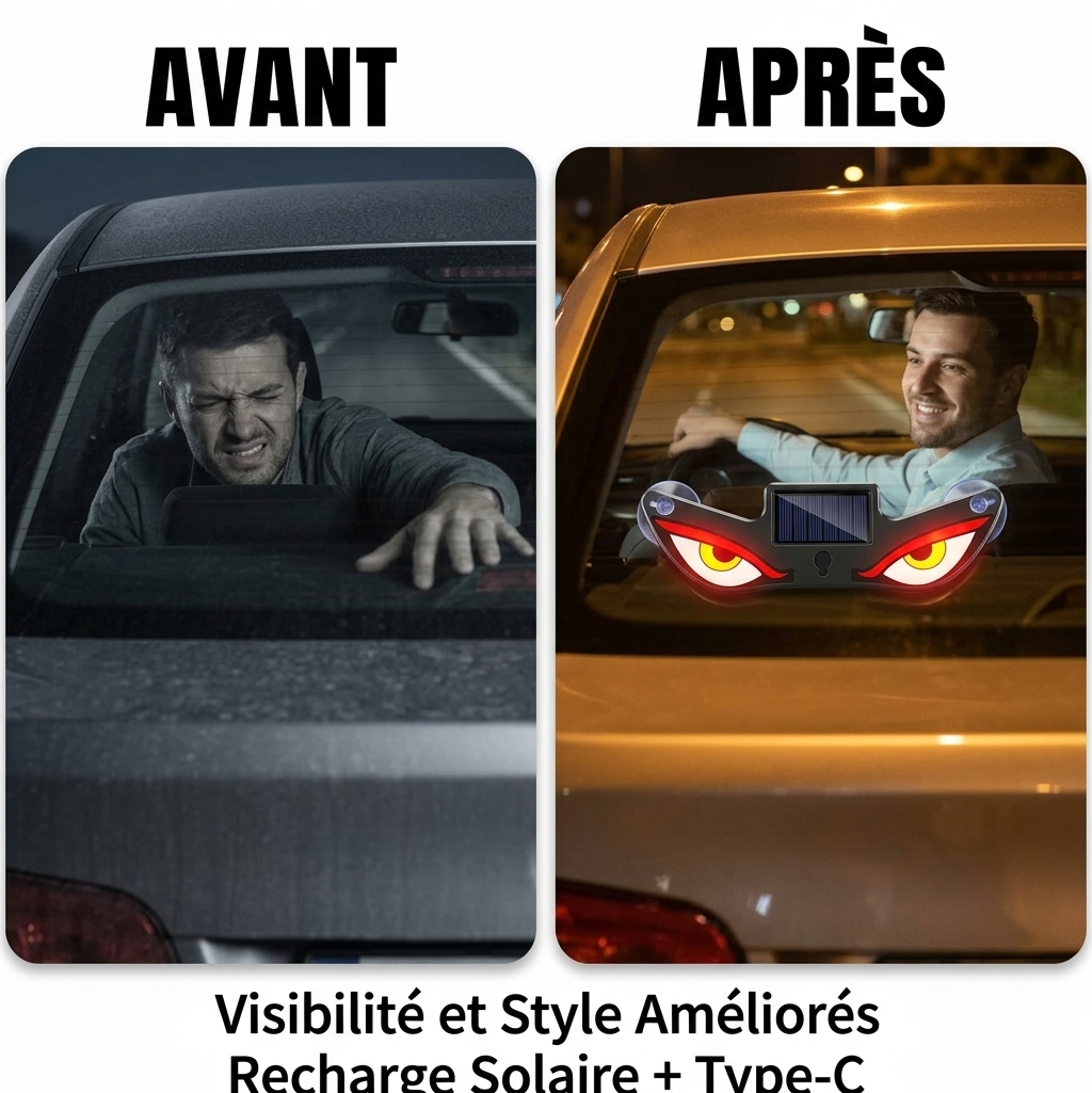 Éclairage LED Déco Solaire Sans Fil Pour Voiture