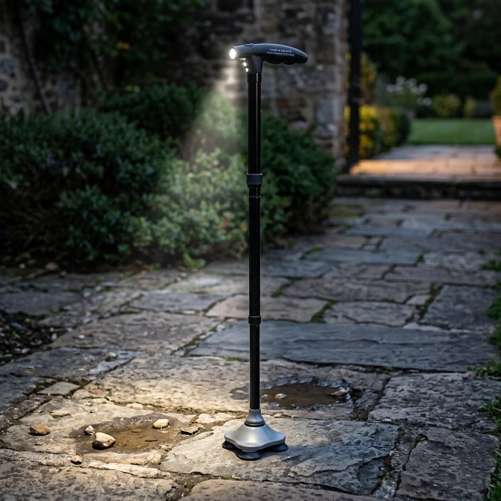 Canne Magique Pliante LED Sécurisée pour Vos Promenades