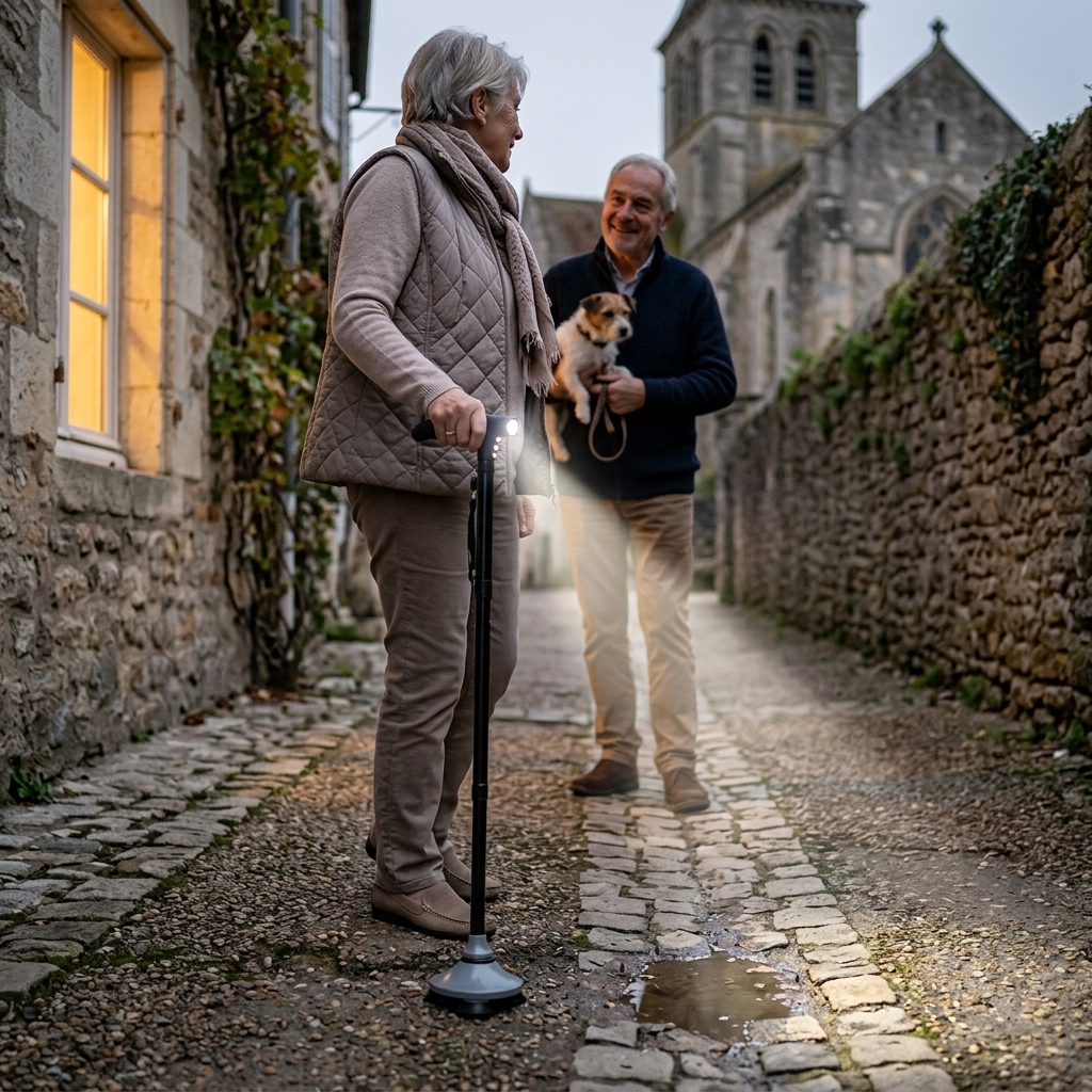 Canne Magique Pliante LED Sécurisée pour Vos Promenades