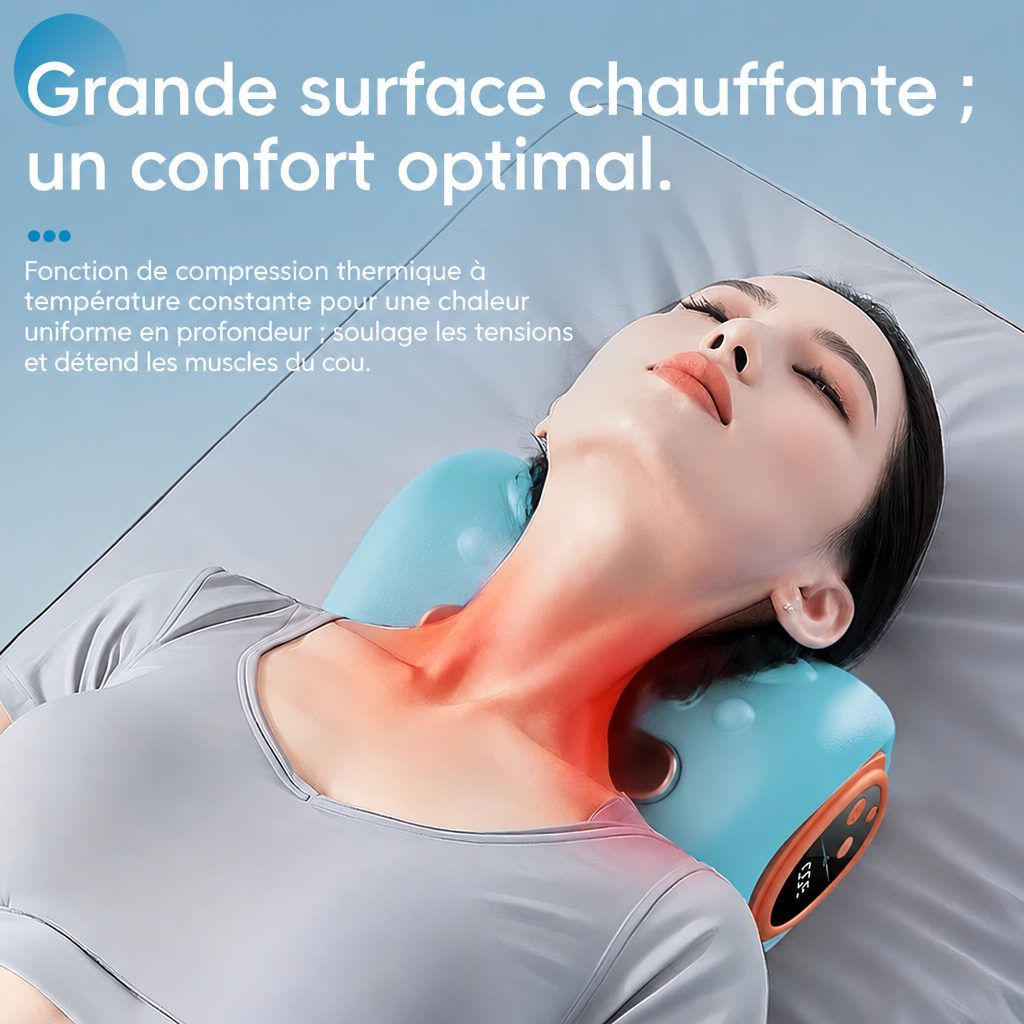 Oreiller de Massage Cervical Électrique – en situation