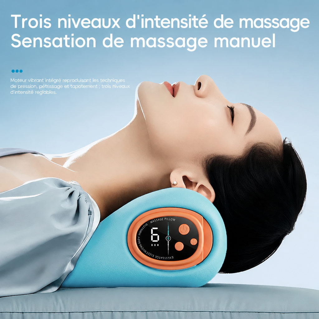 Oreiller de Massage Cervical Électrique – en situation