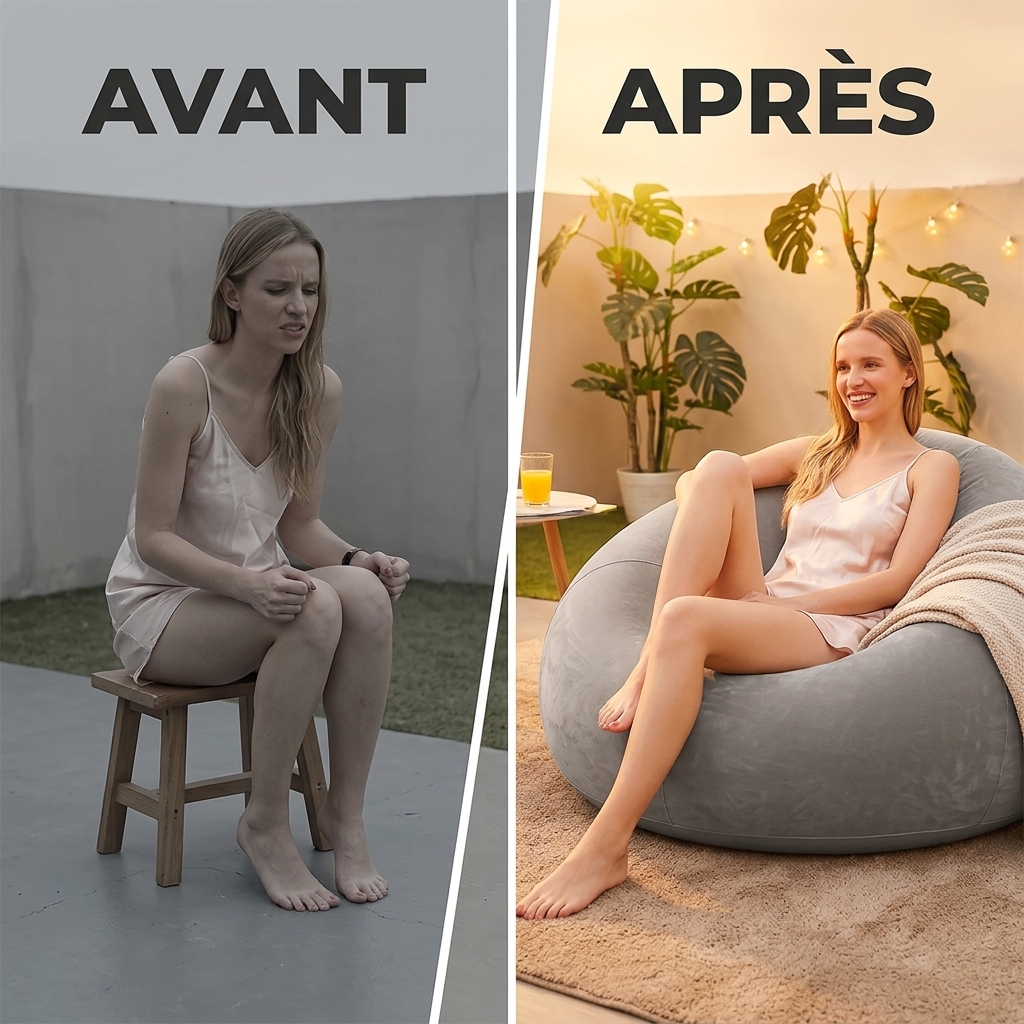 Fauteuil Gonflable Pliable pour Moments de Détente
