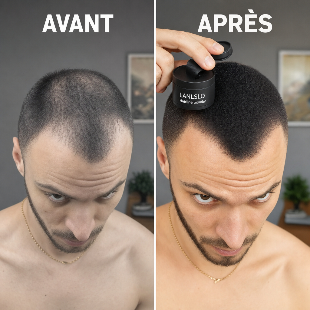 Poudre capillaire LANLSLO pour une chevelure dense immédiate