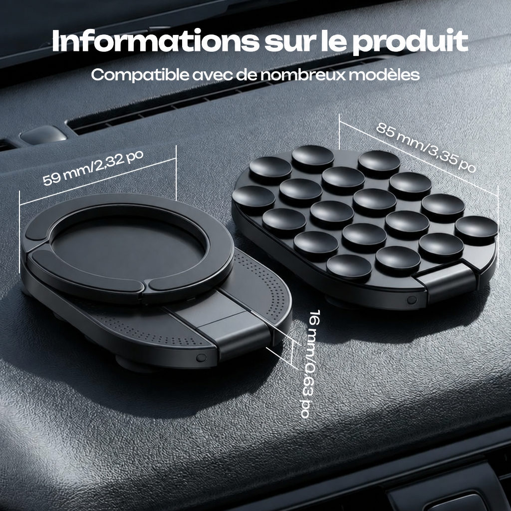 Support magnétique 3-en-1 pour téléphone – détails
